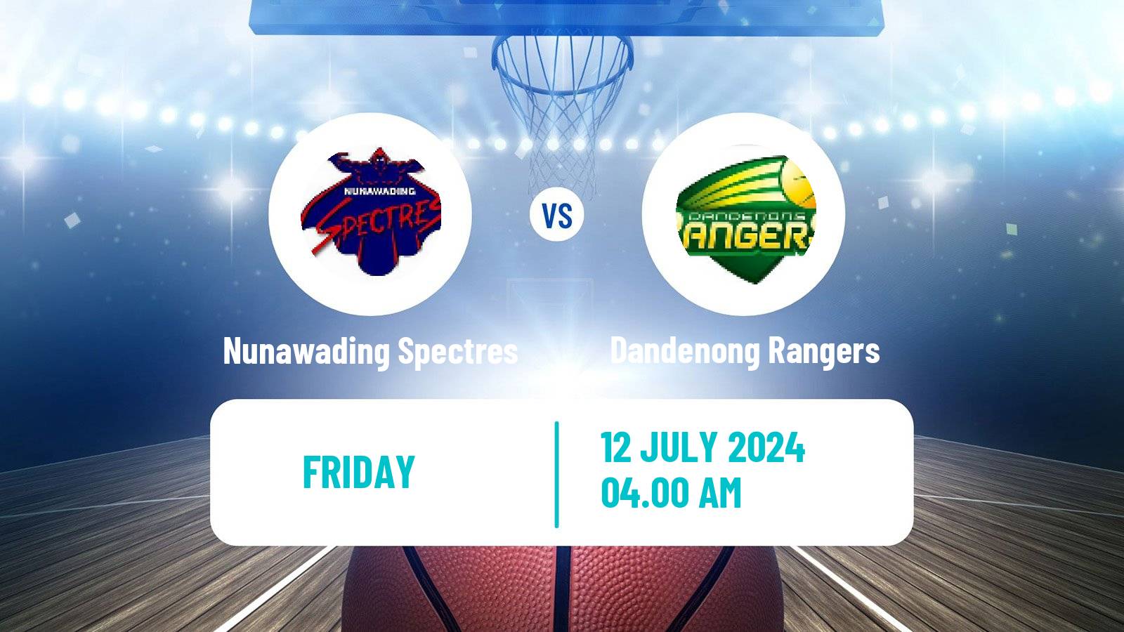 Basketball Australian NBL1 South Women Nunawading Spectres - Dandenong Rangers
