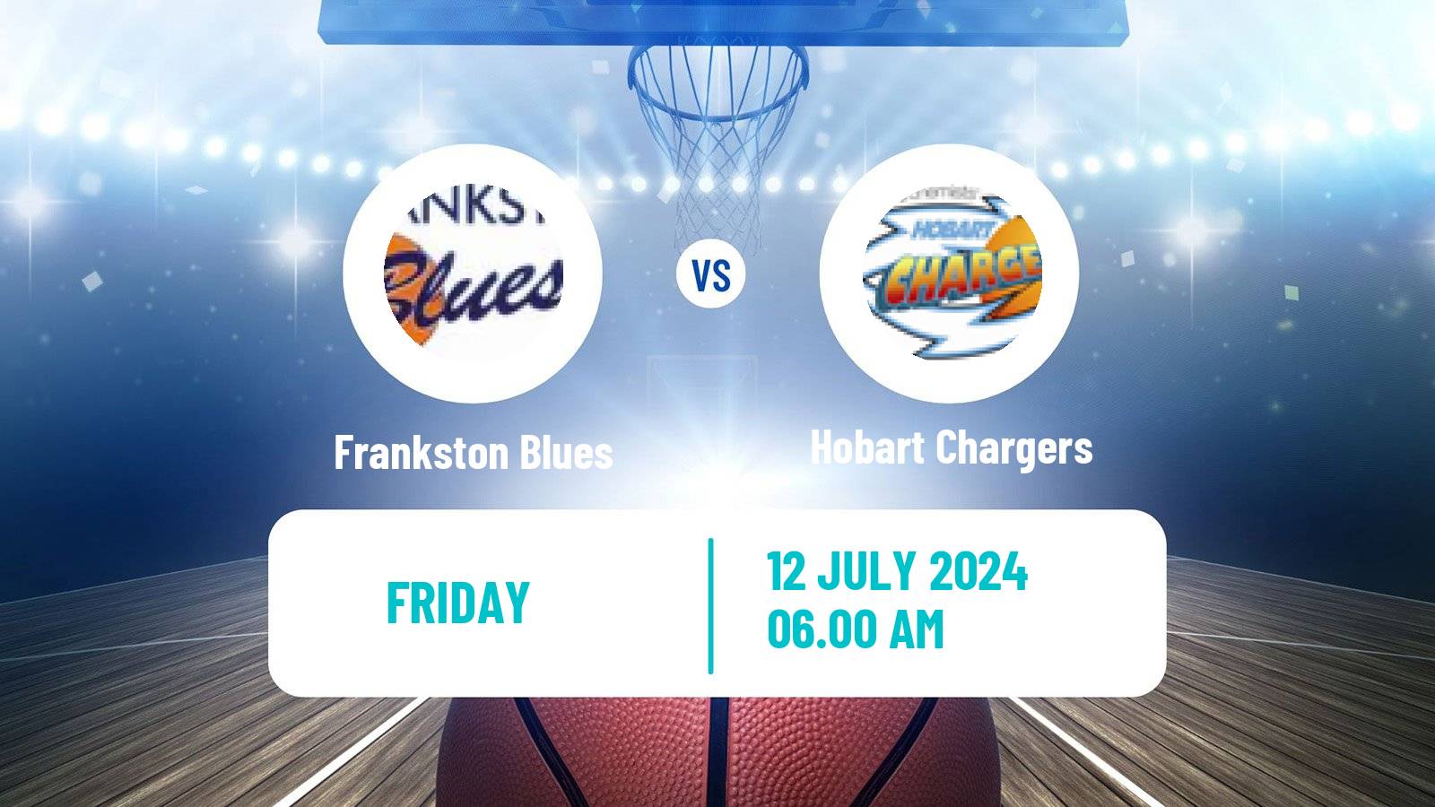 Basketball Australian NBL1 South Frankston Blues - Hobart Chargers