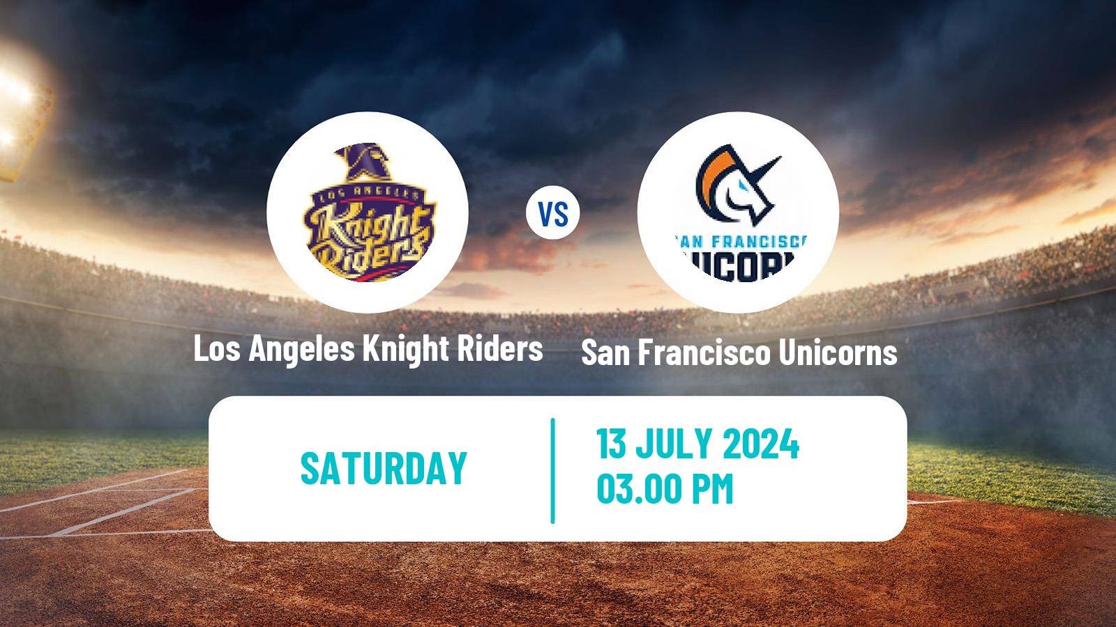 Cricket MLC Cricket Los Angeles Knight Riders - San Francisco Unicorns