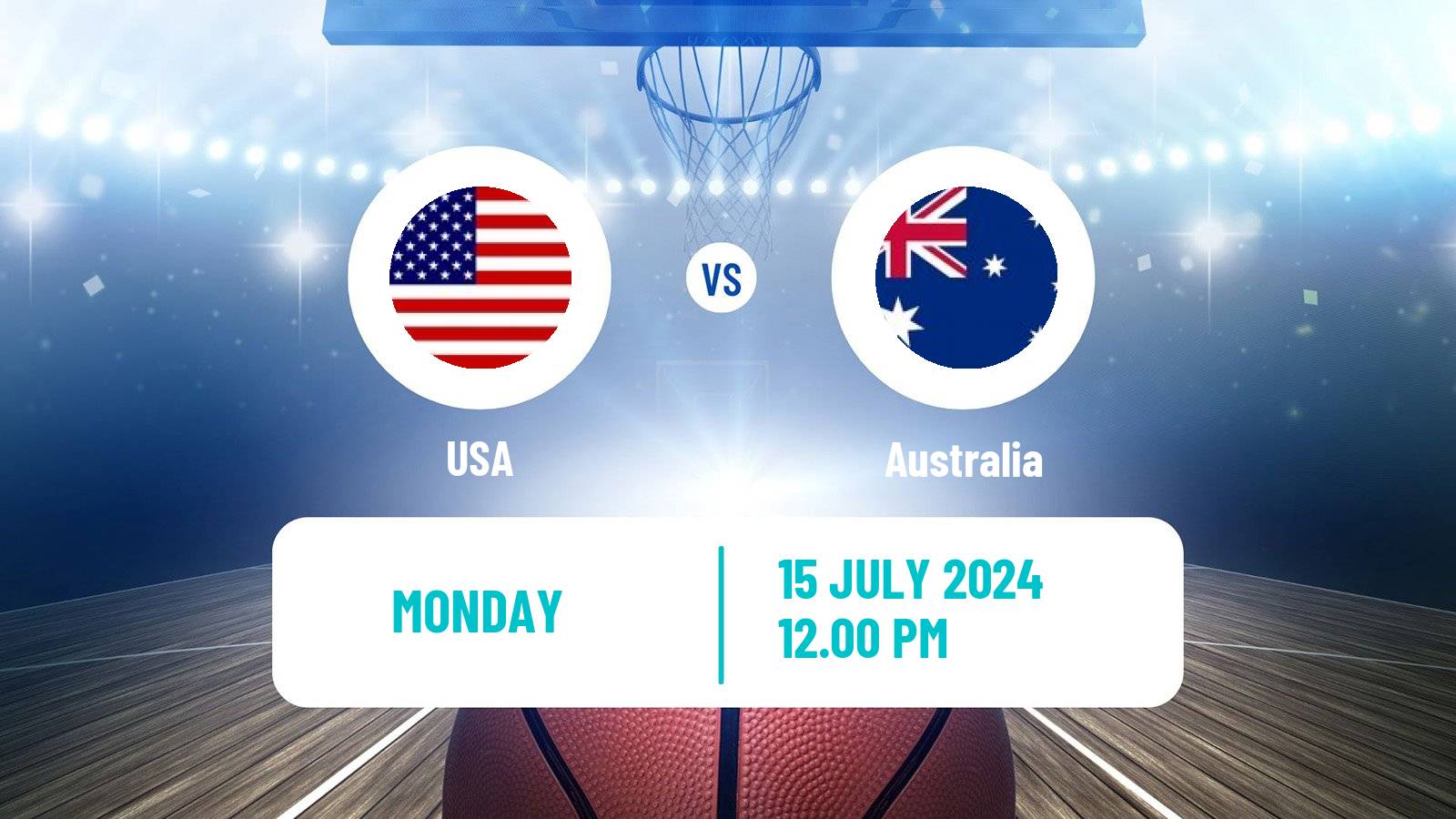 Basketball Friendly International Basketball USA - Australia
