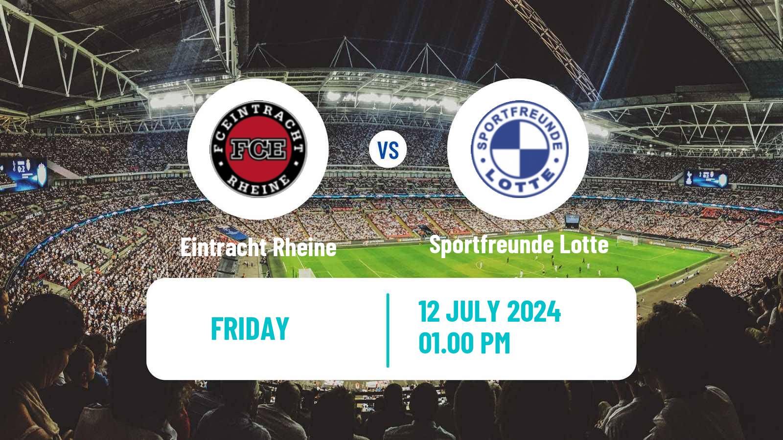 Soccer Club Friendly Eintracht Rheine - Sportfreunde Lotte