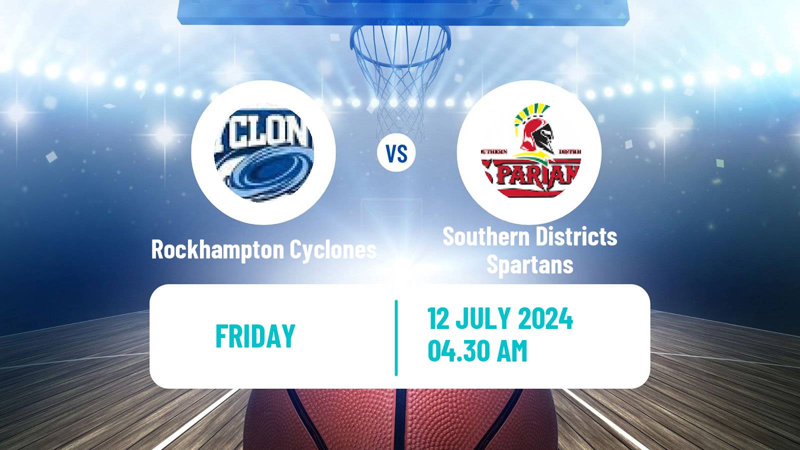 Basketball Australian NBL1 North Women Rockhampton Cyclones - Southern Districts Spartans