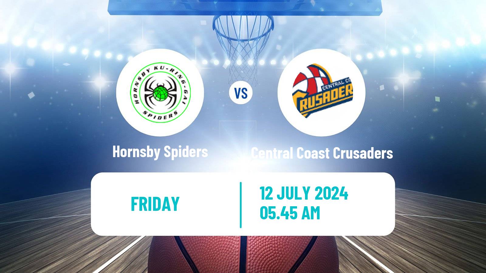 Basketball Australian NBL1 East Hornsby Spiders - Central Coast Crusaders