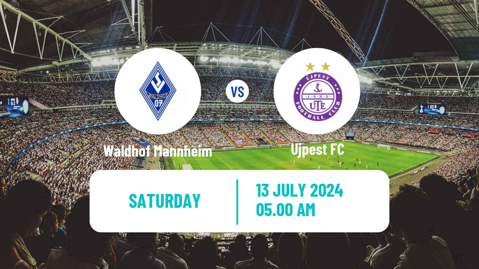 Soccer Club Friendly Waldhof Mannheim - Ujpest