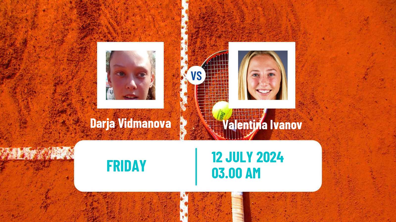 Tennis ITF W15 Kursumlijska Banja 11 Women Darja Vidmanova - Valentina Ivanov