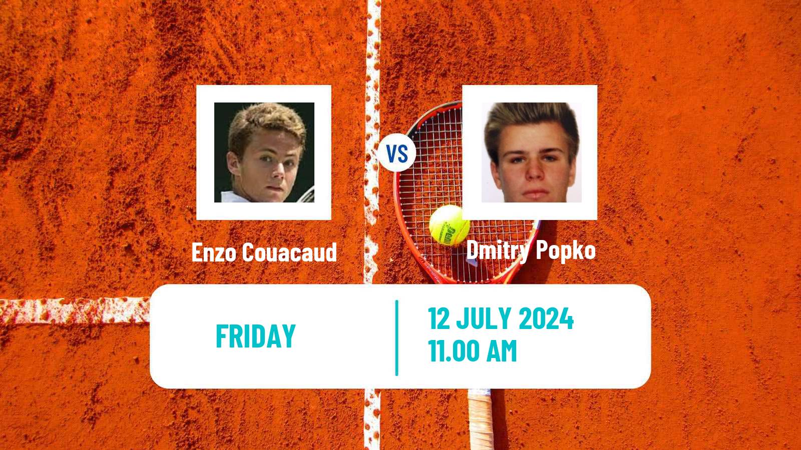 Tennis Iasi Challenger Men Enzo Couacaud - Dmitry Popko