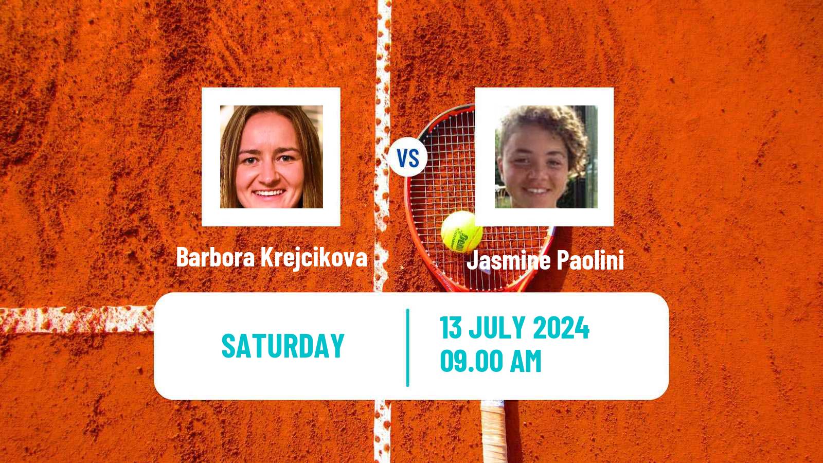 Tennis WTA Wimbledon Barbora Krejcikova - Jasmine Paolini