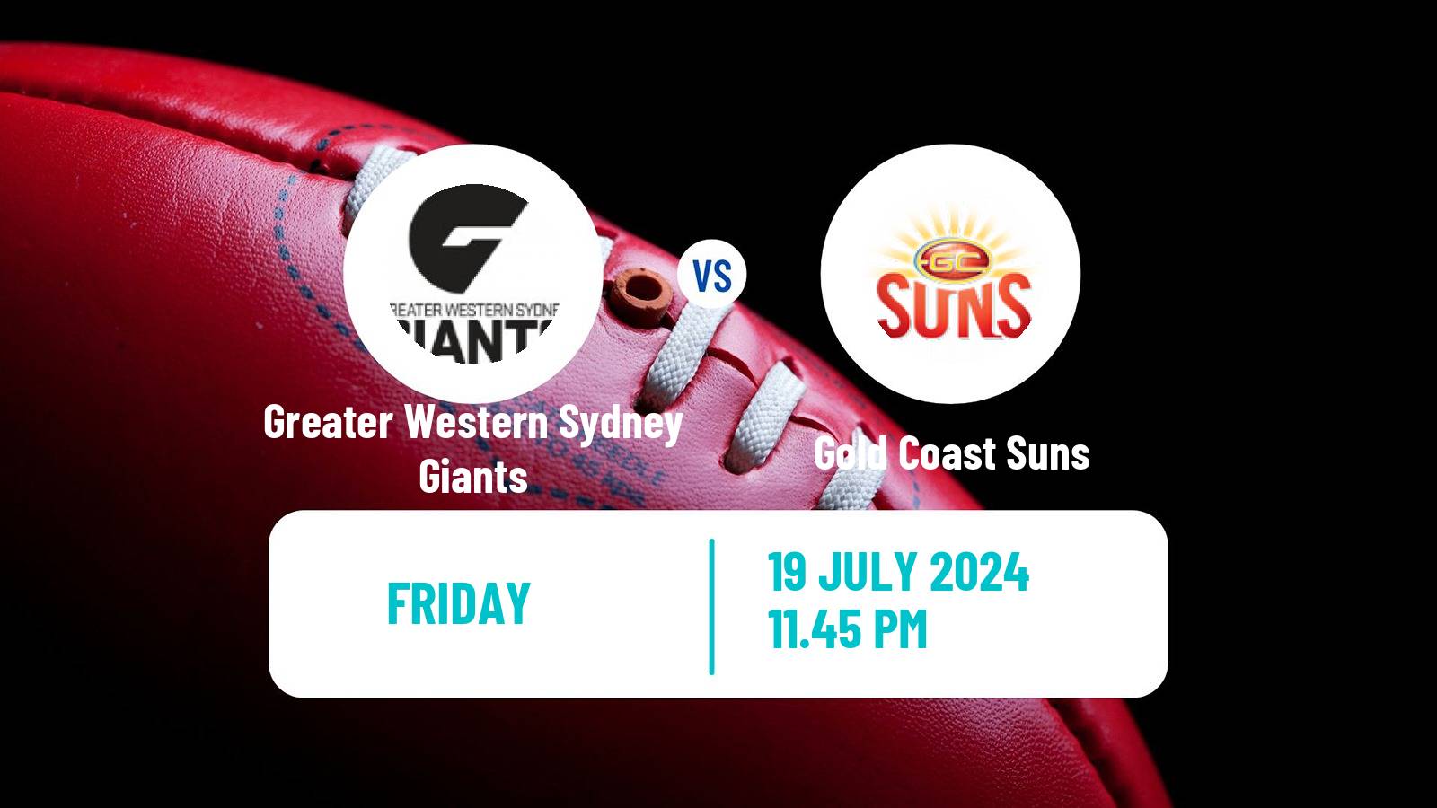 Aussie rules AFL Greater Western Sydney Giants - Gold Coast Suns