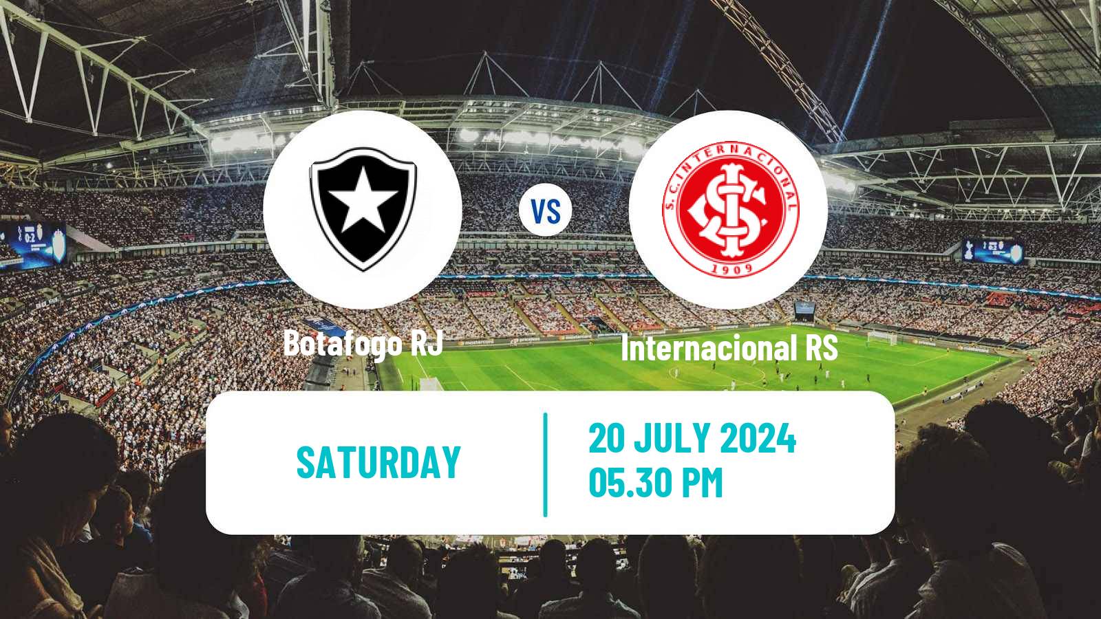 Soccer Brazilian Serie A Botafogo RJ - Internacional RS