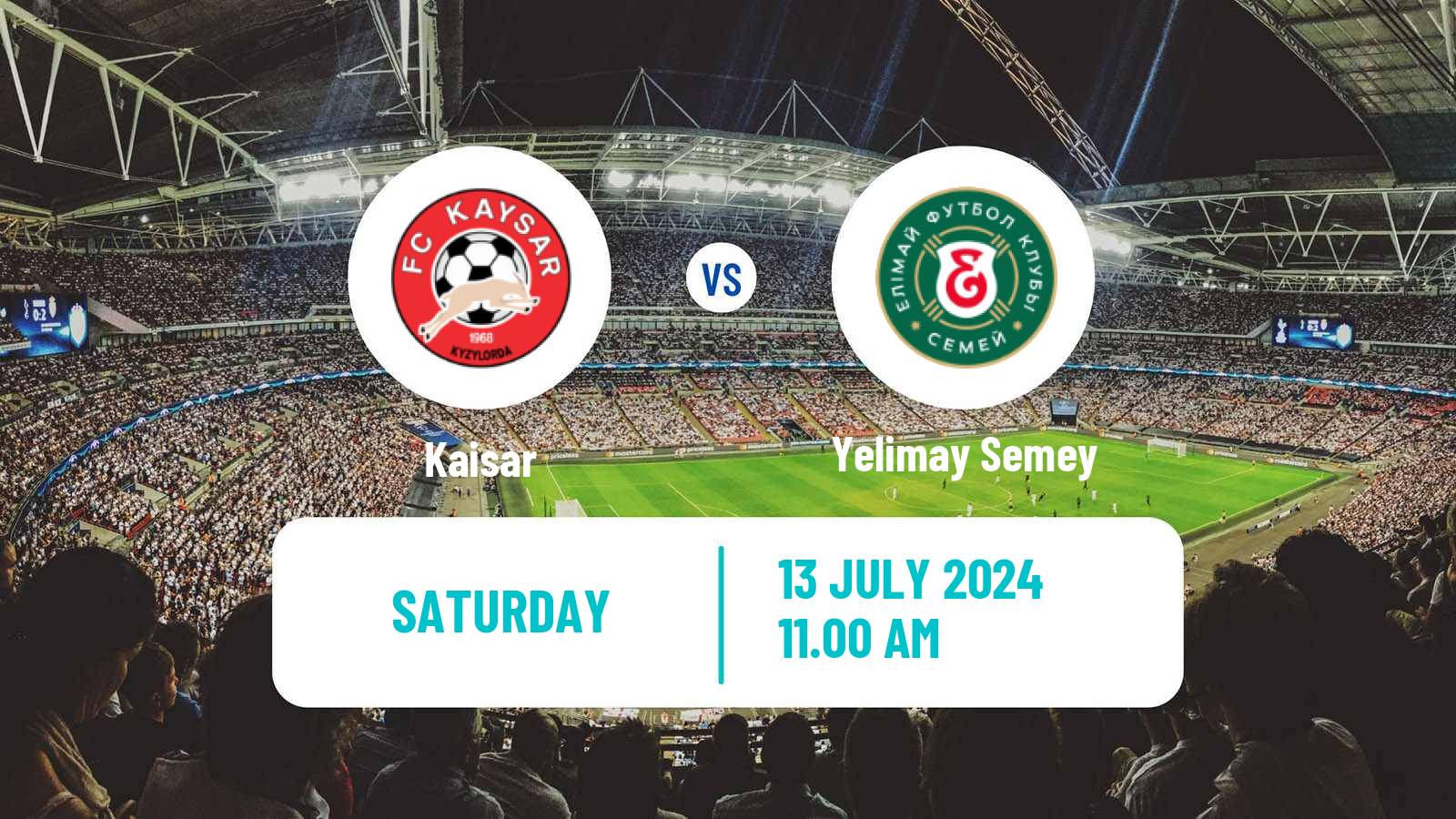 Soccer Kazakh Premier League Kaisar - Yelimay Semey