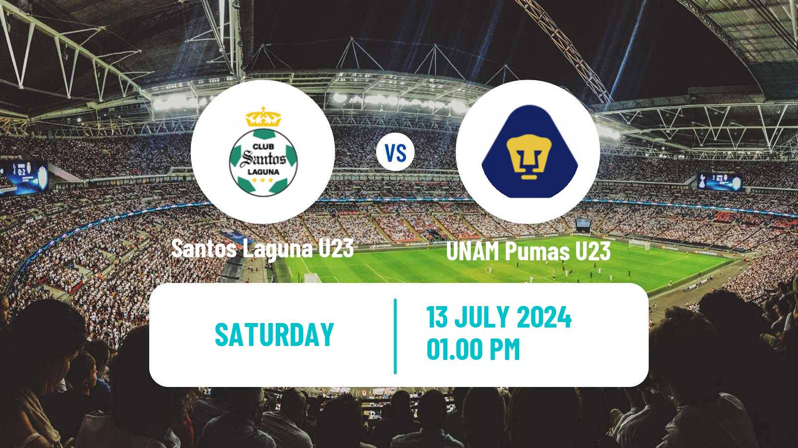 Soccer Mexican Liga MX U23 Santos Laguna U23 - UNAM Pumas U23