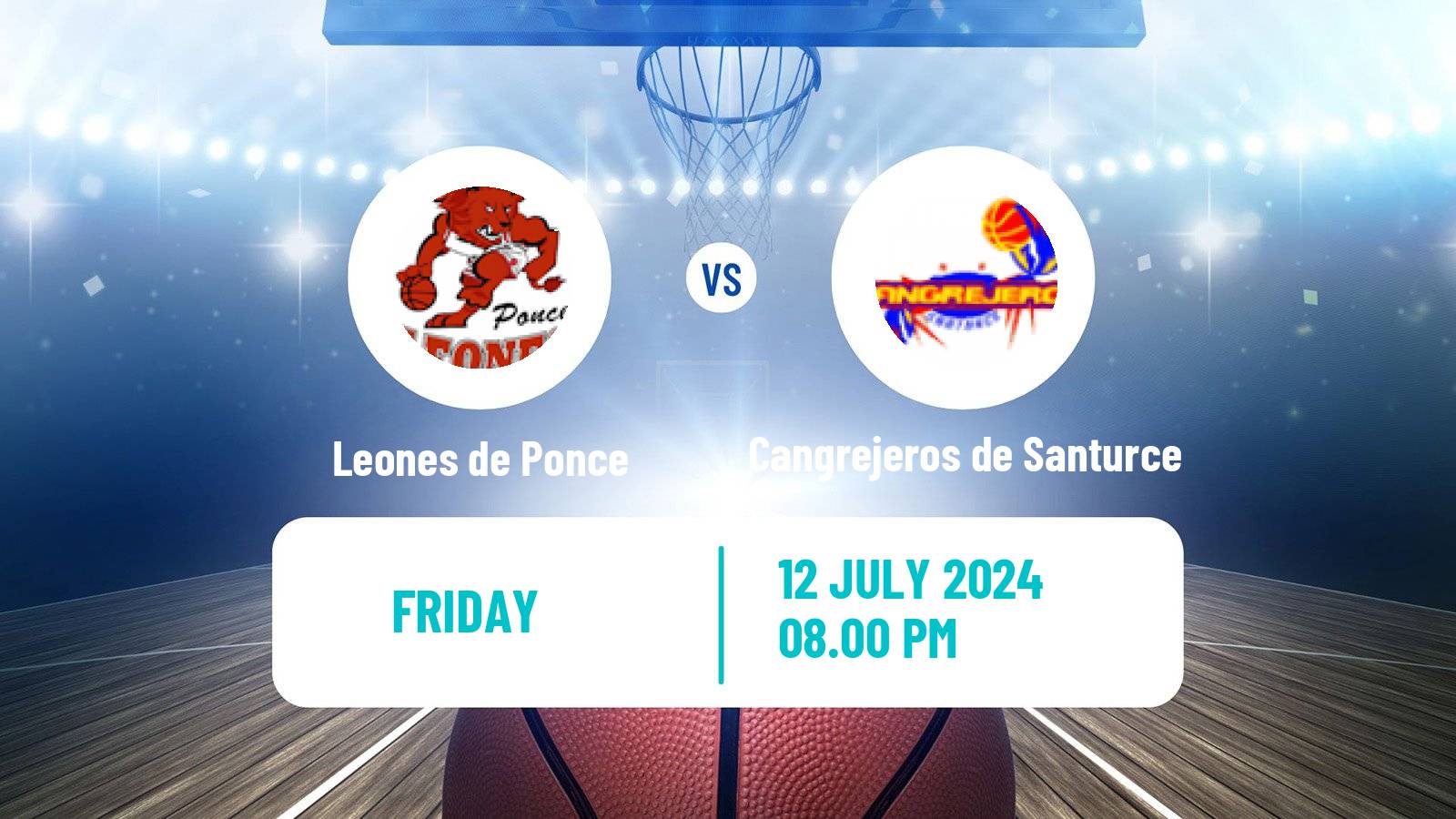 Basketball Puerto Rican BSN Leones de Ponce - Cangrejeros de Santurce