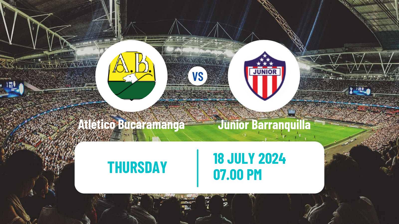 Soccer Colombian Primera A Atlético Bucaramanga - Junior Barranquilla