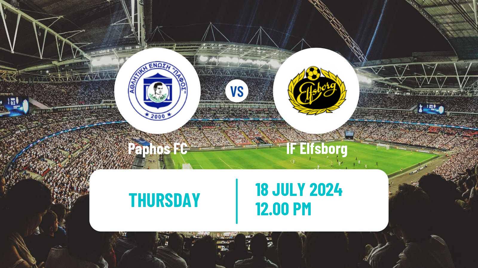 Soccer UEFA Europa League Paphos - Elfsborg