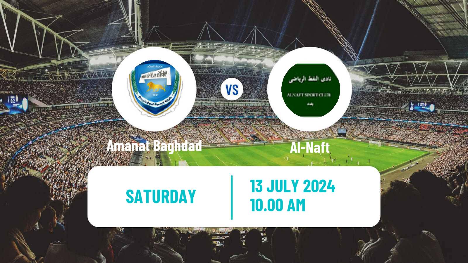 Soccer Iraqi Premier League Amanat Baghdad - Al-Naft