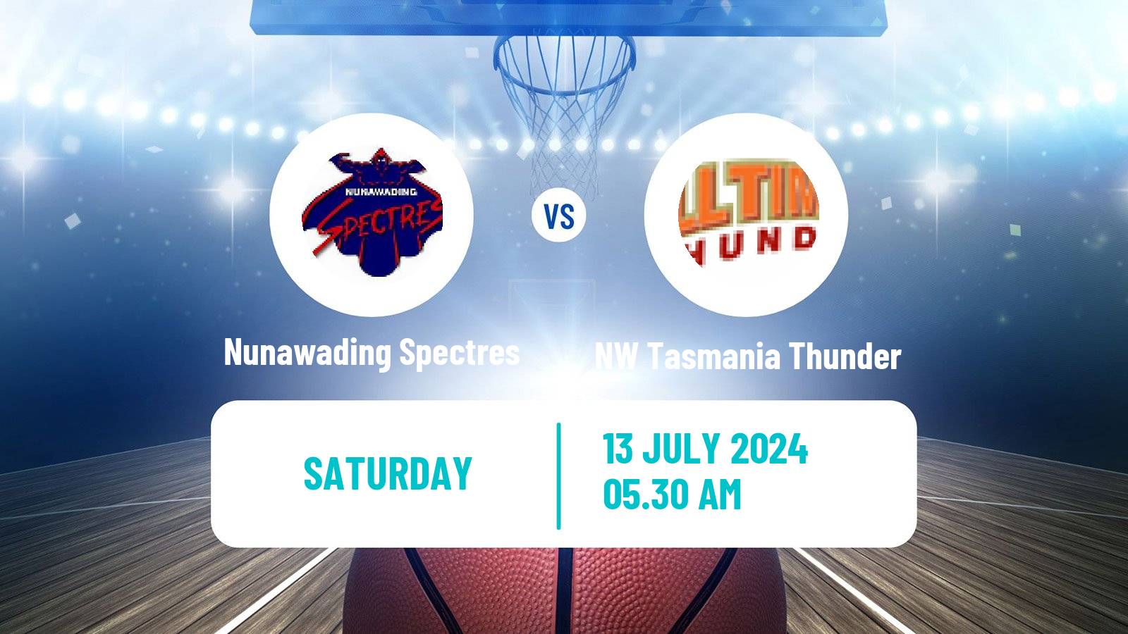 Basketball Australian NBL1 South Nunawading Spectres - NW Tasmania Thunder