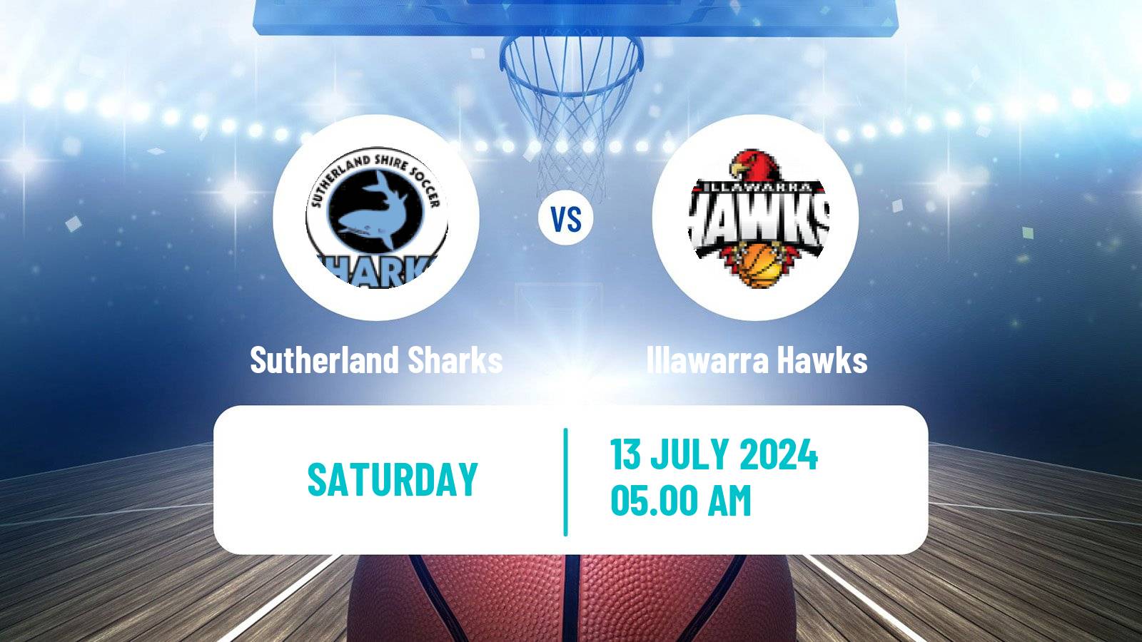 Basketball Australian NBL1 East Sutherland Sharks - Illawarra Hawks