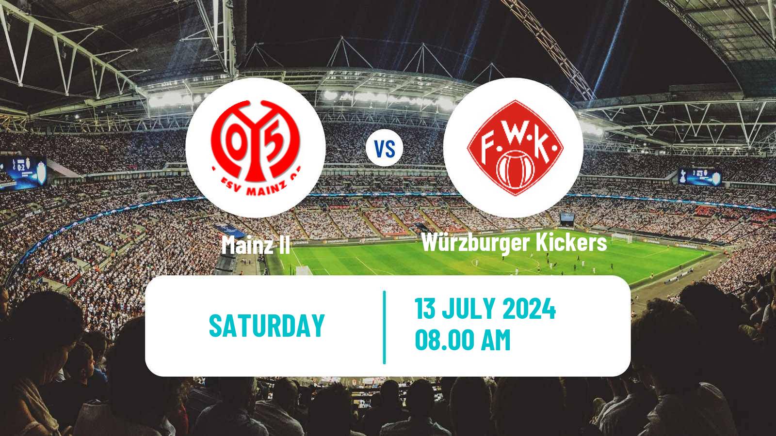 Soccer Club Friendly Mainz II - Würzburger Kickers