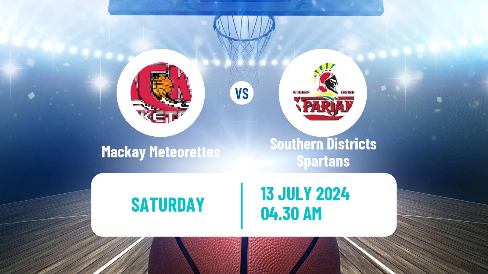 Basketball Australian NBL1 North Women Mackay Meteorettes - Southern Districts Spartans