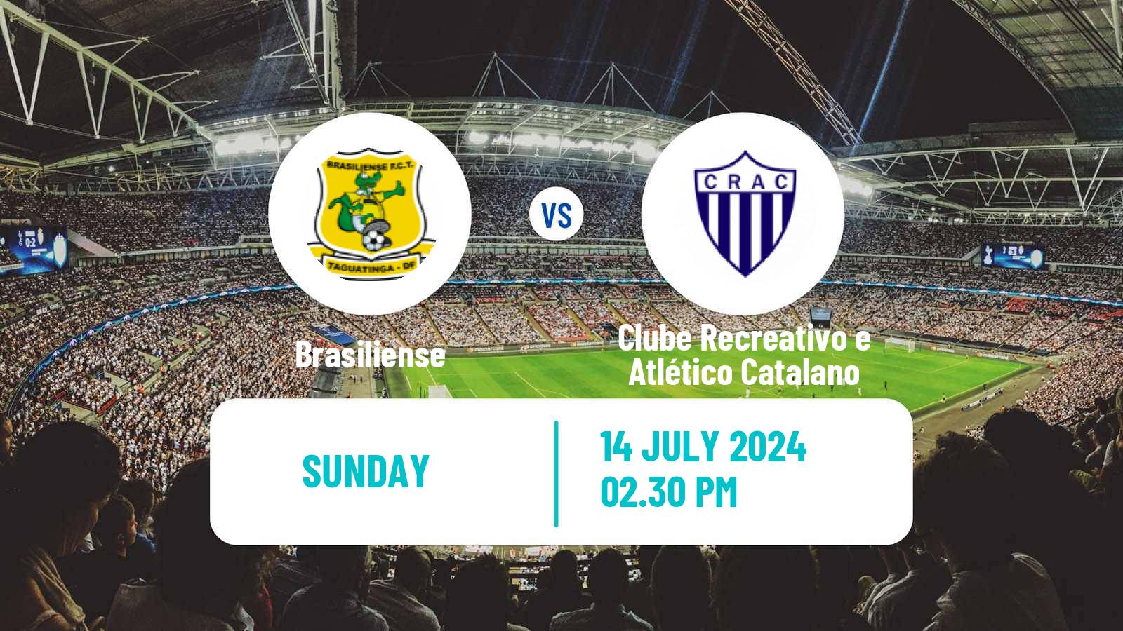 Soccer Brazilian Serie D Brasiliense - Clube Recreativo e Atlético Catalano