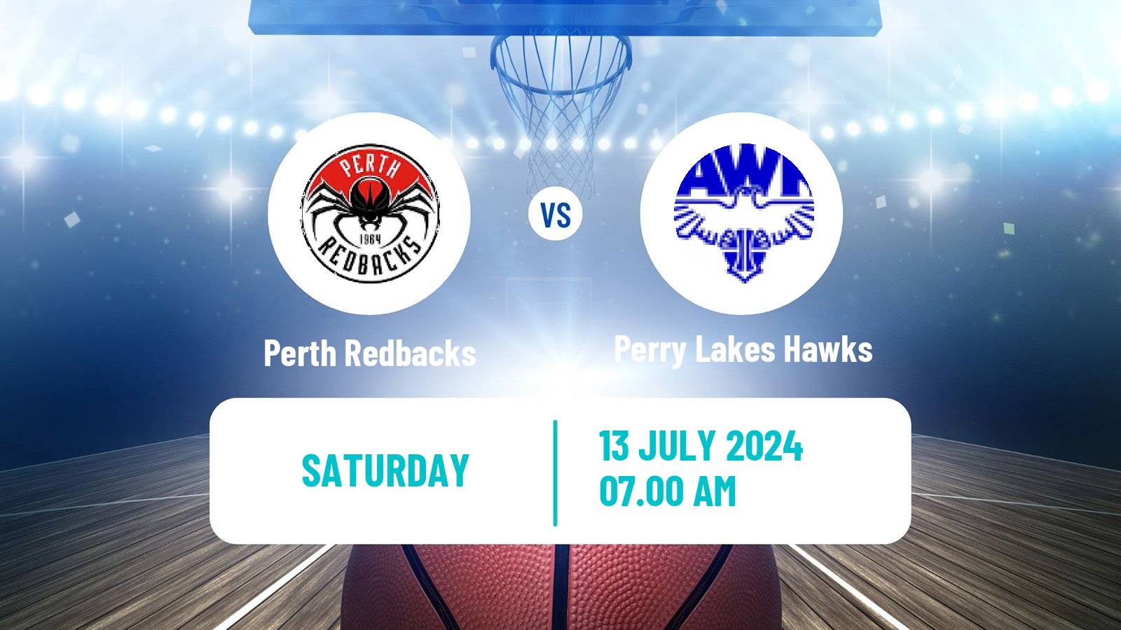 Basketball Australian NBL1 West Perth Redbacks - Perry Lakes Hawks