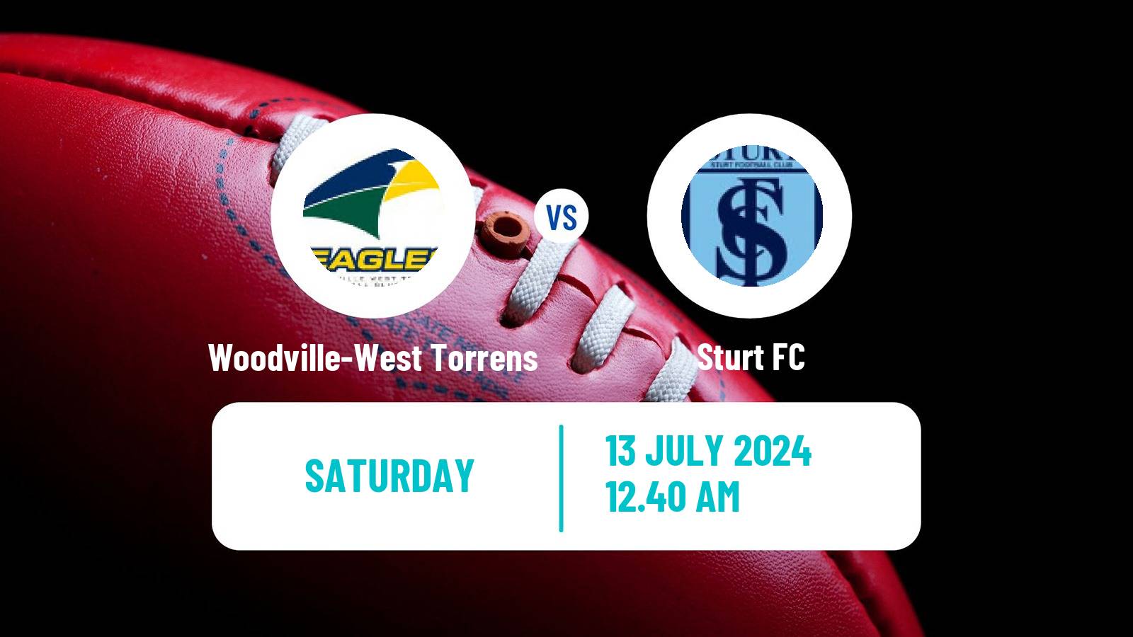 Aussie rules SANFL Woodville-West Torrens - Sturt