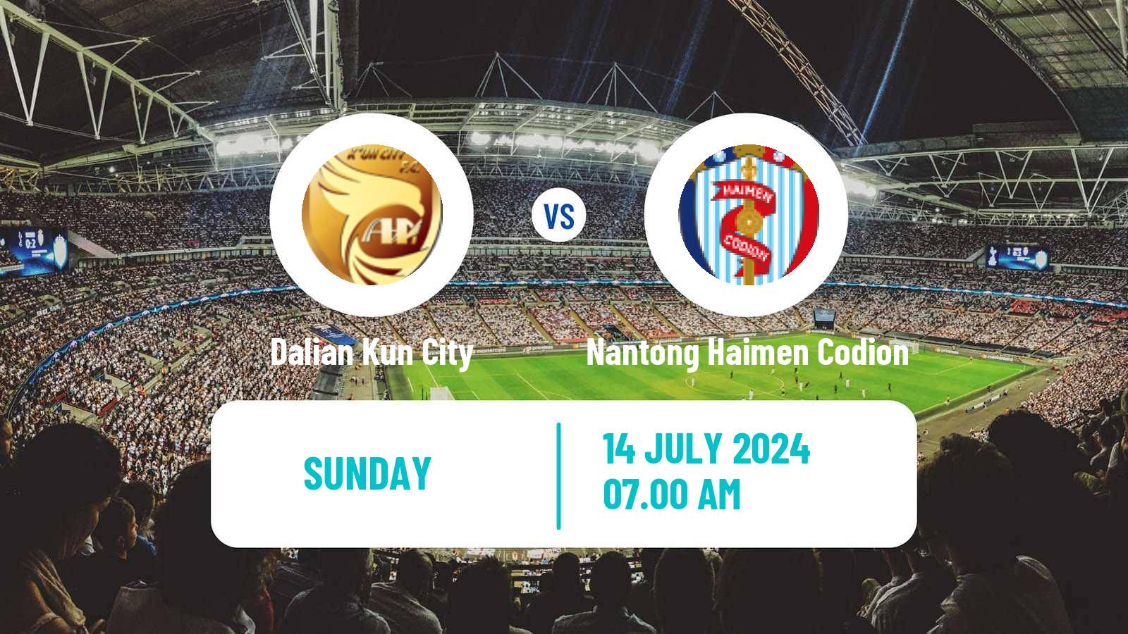 Soccer Chinese Yi League Dalian Kun City - Nantong Haimen Codion