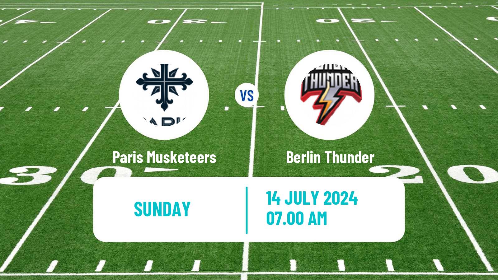 American football European League of American Football Paris Musketeers - Berlin Thunder