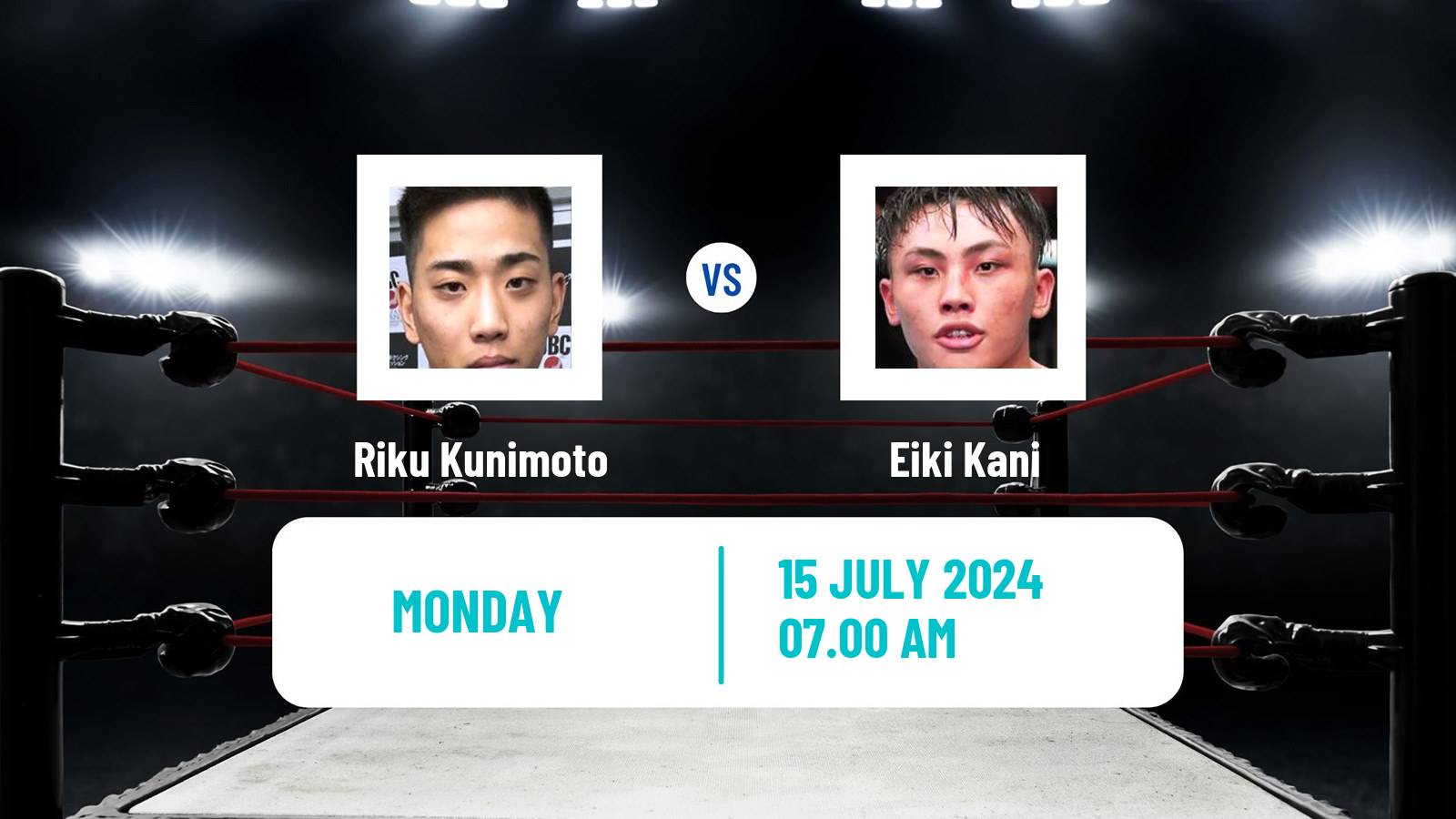 Boxing Middleweight Others Matches Men Riku Kunimoto - Eiki Kani