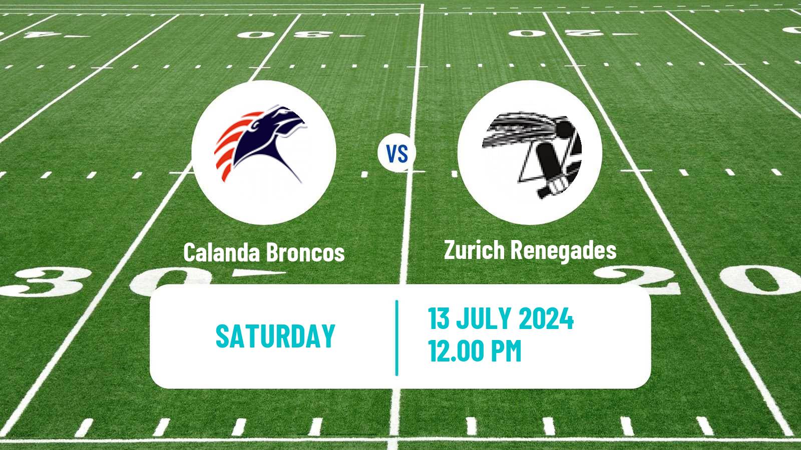 American football Swiss NLA American Football Calanda Broncos - Zurich Renegades