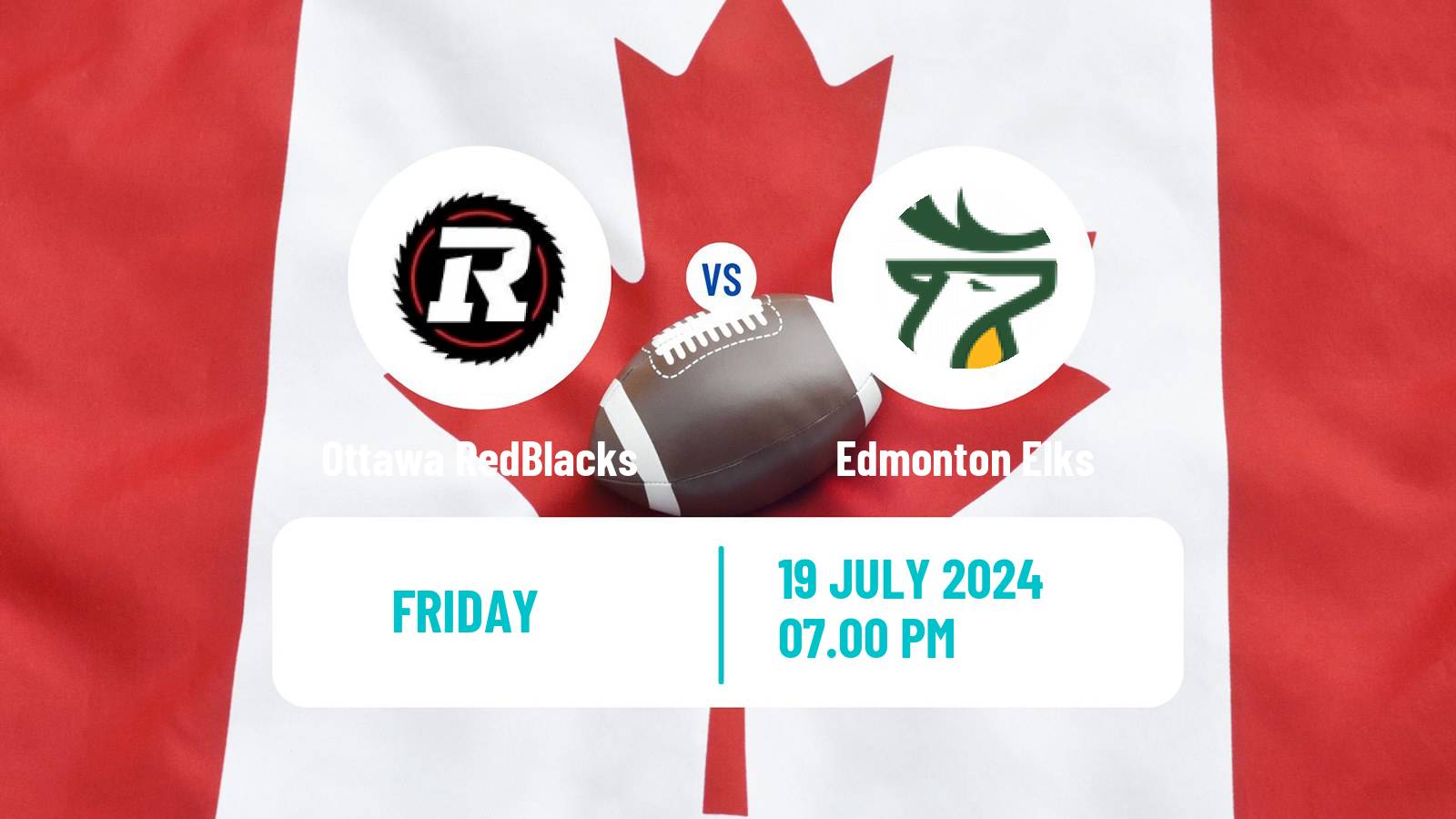 Canadian football CFL Ottawa RedBlacks - Edmonton Elks