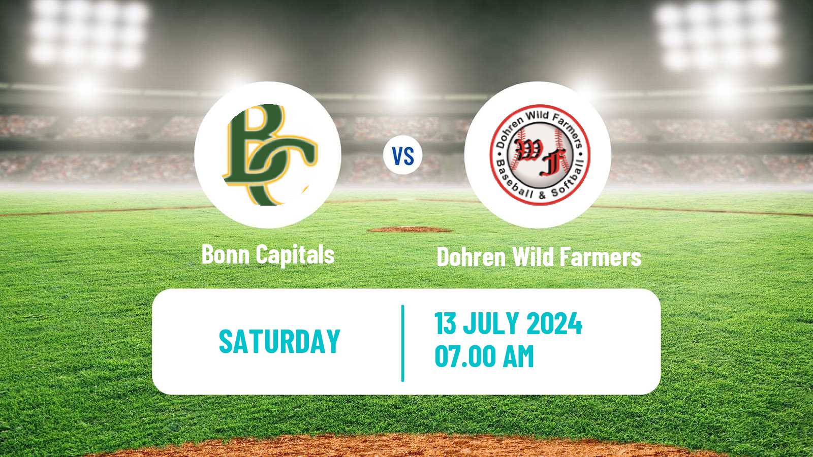 Baseball German Bundesliga North Baseball Bonn Capitals - Dohren Wild Farmers