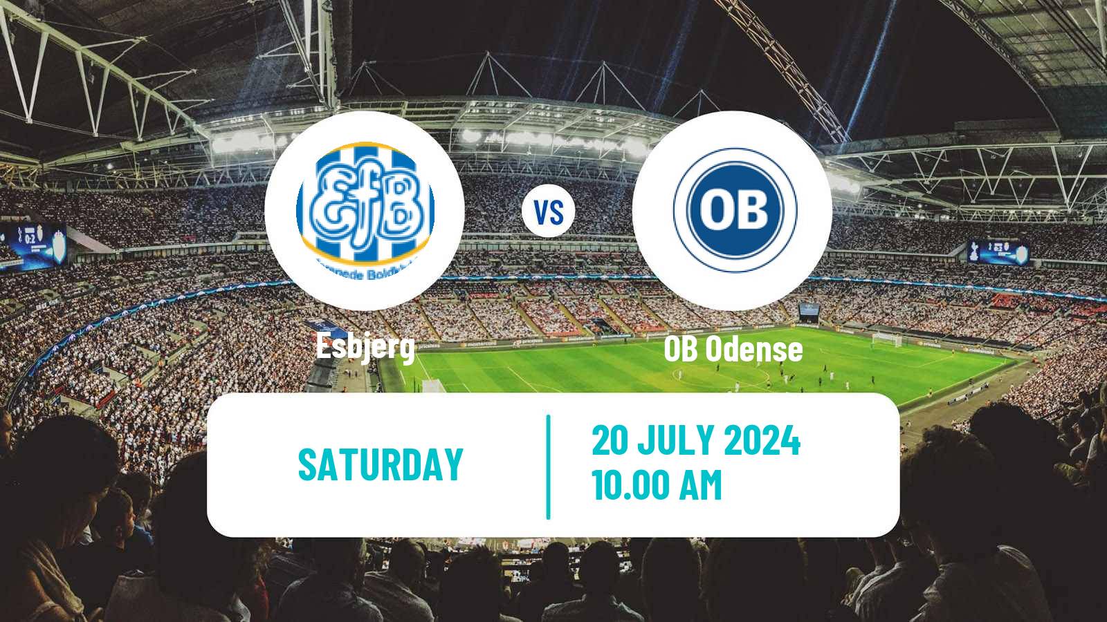 Soccer Danish 1 Division Esbjerg - OB Odense