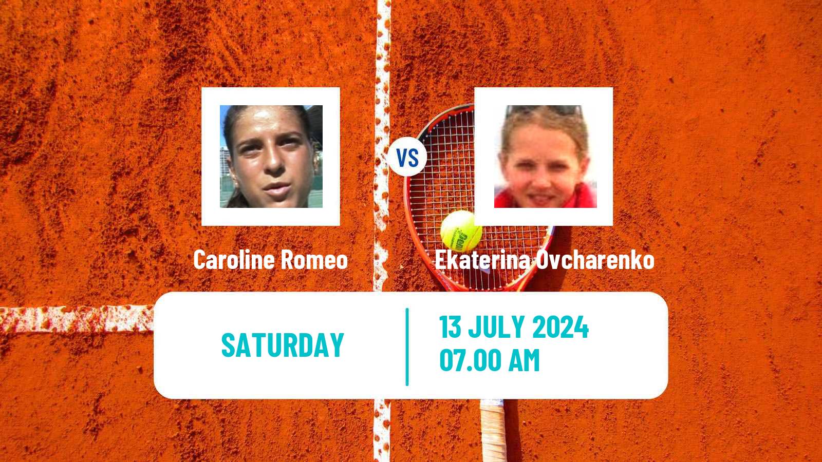 Tennis ITF W15 Bissy Chambery Women Caroline Romeo - Ekaterina Ovcharenko