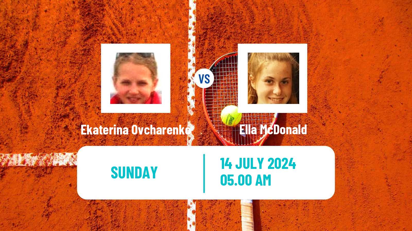 Tennis ITF W15 Bissy Chambery Women Ekaterina Ovcharenko - Ella McDonald