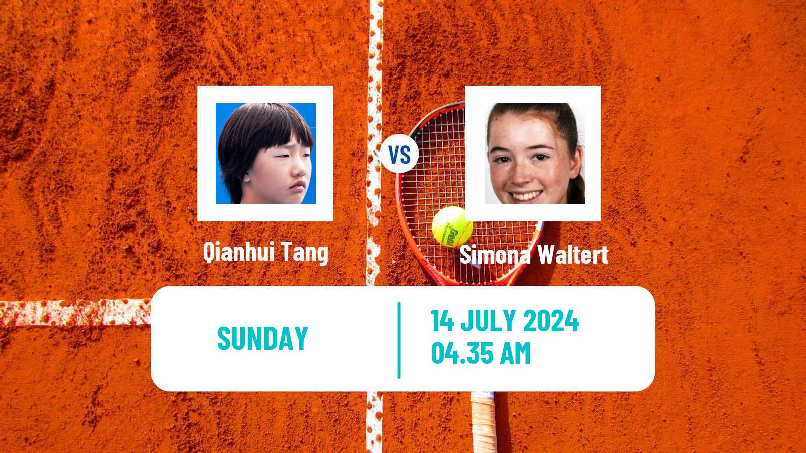 Tennis WTA Budapest Qianhui Tang - Simona Waltert
