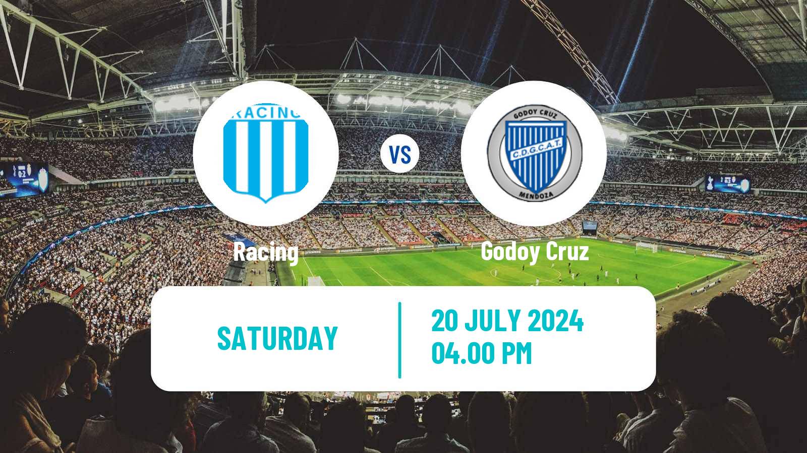 Soccer Argentinian Liga Profesional Racing - Godoy Cruz