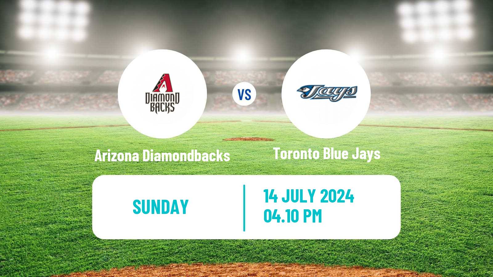 Baseball MLB Arizona Diamondbacks - Toronto Blue Jays