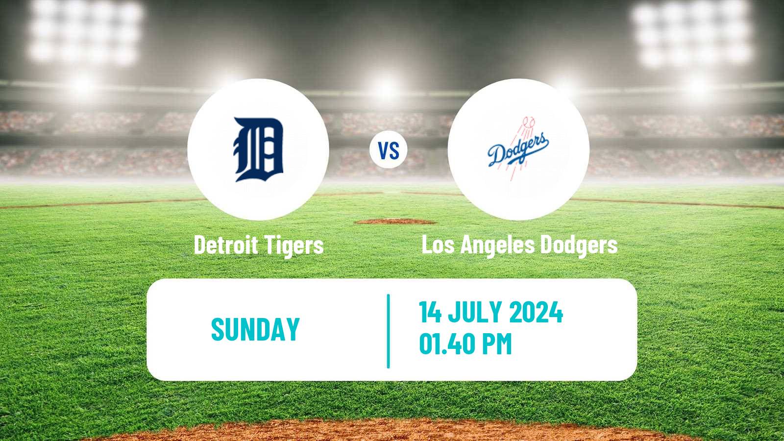 Baseball MLB Detroit Tigers - Los Angeles Dodgers