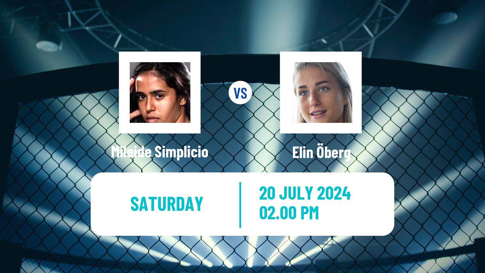 MMA Strawweight Oktagon Women Mileide Simplicio - Elin Öberg