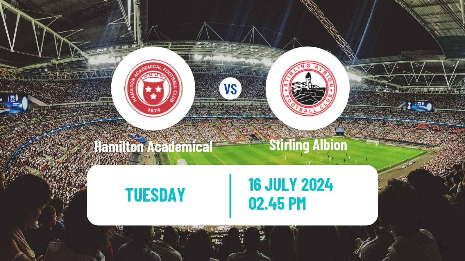 Soccer Scottish League Cup Hamilton Academical - Stirling Albion