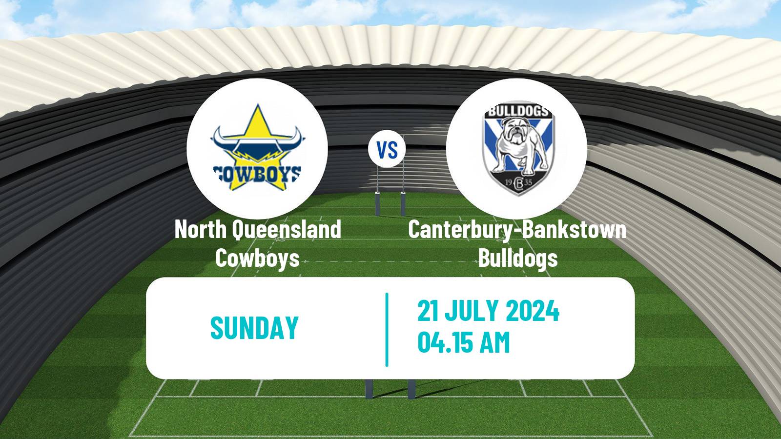 Rugby league Australian NRL North Queensland Cowboys - Canterbury-Bankstown Bulldogs