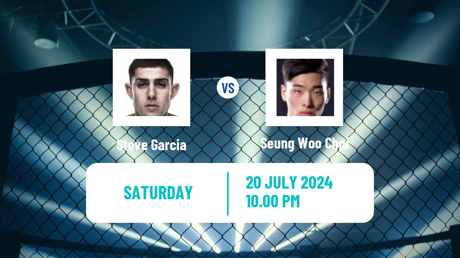 MMA Featherweight UFC Men Steve Garcia - Seung Woo Choi