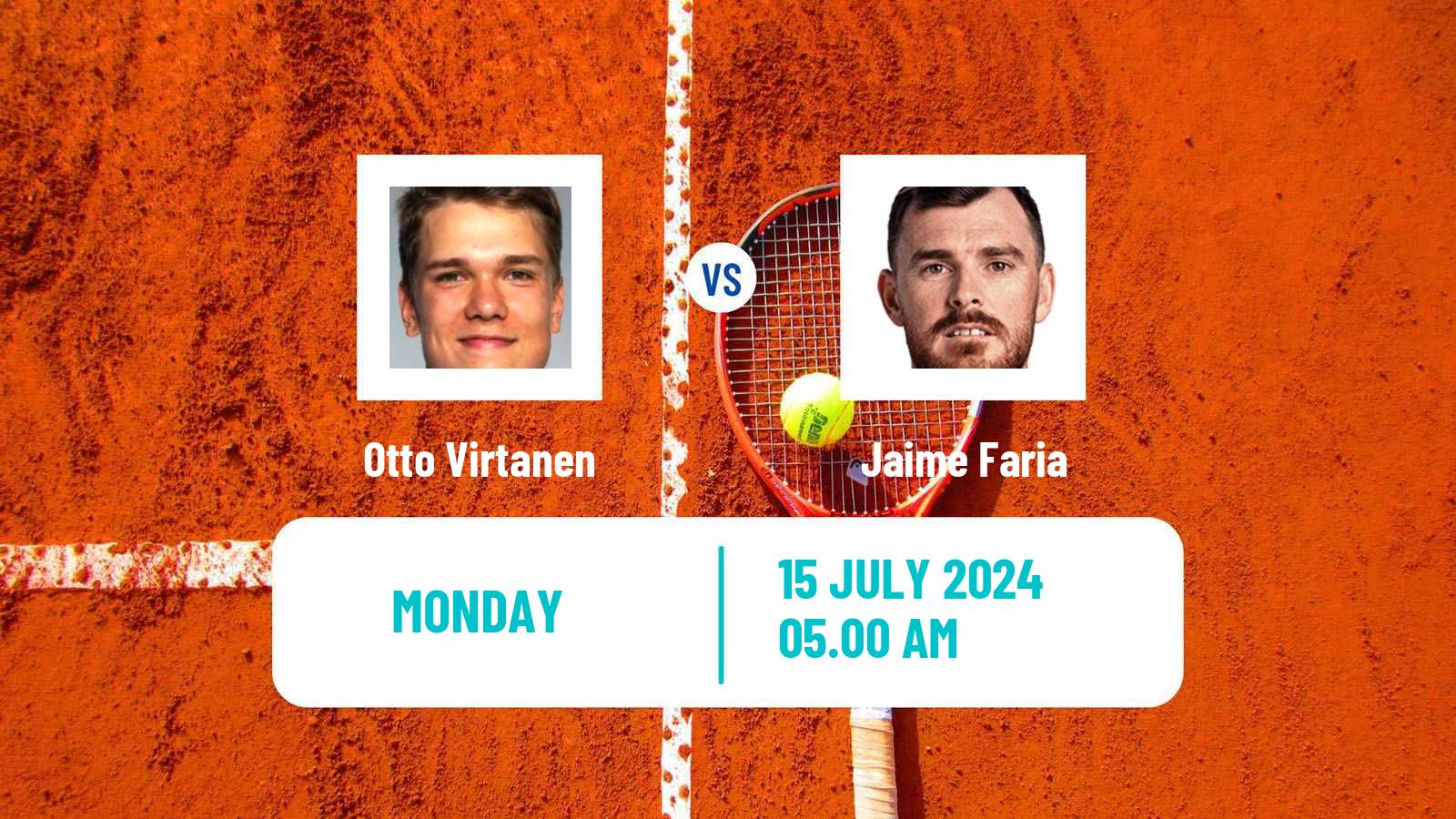 Tennis ATP Bastad Otto Virtanen - Jaime Faria