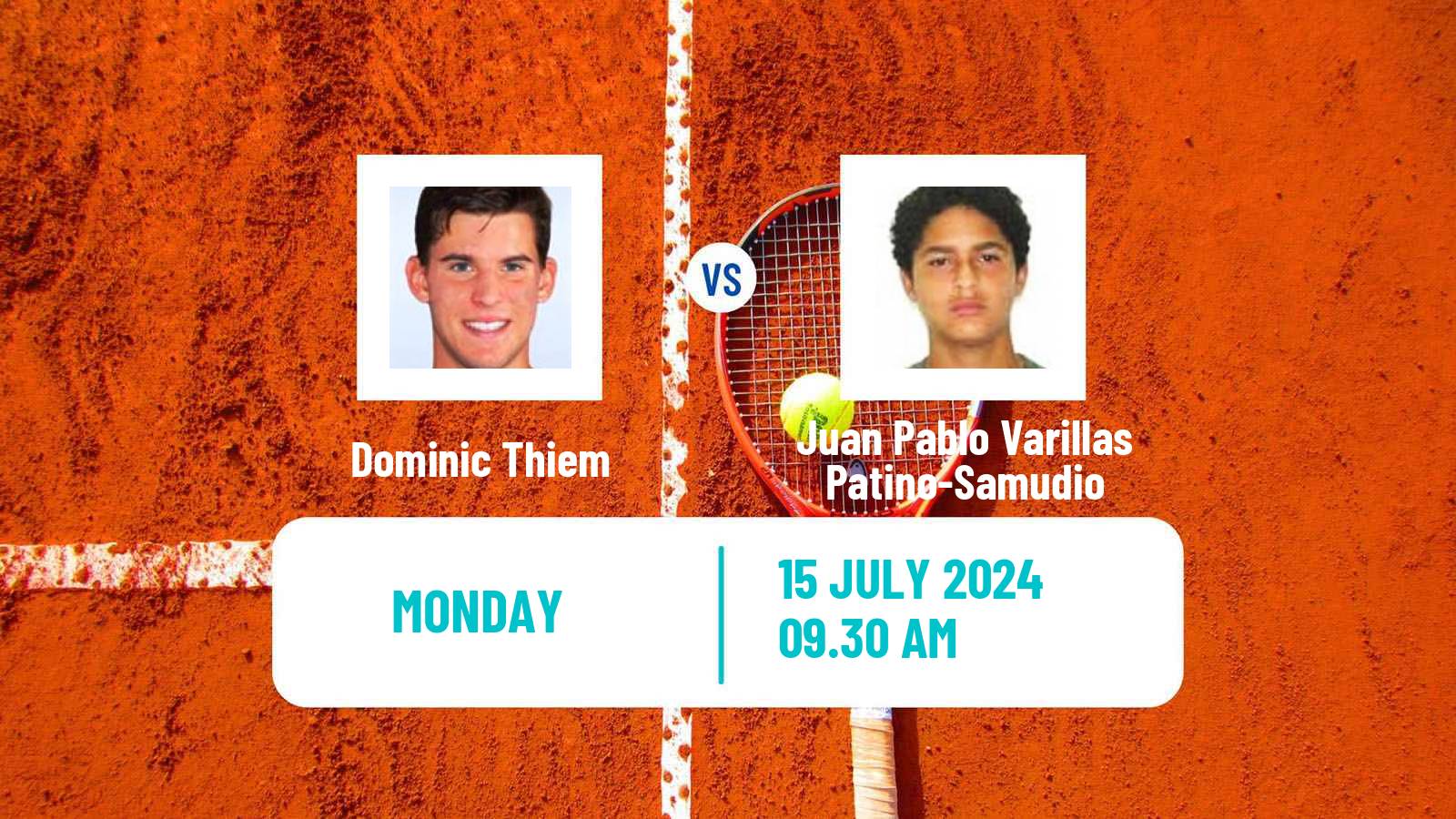 Tennis ATP Gstaad Dominic Thiem - Juan Pablo Varillas Patino-Samudio