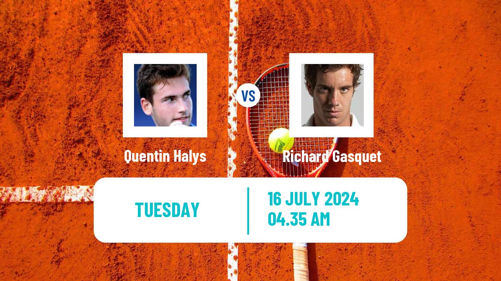 Tennis ATP Gstaad Quentin Halys - Richard Gasquet