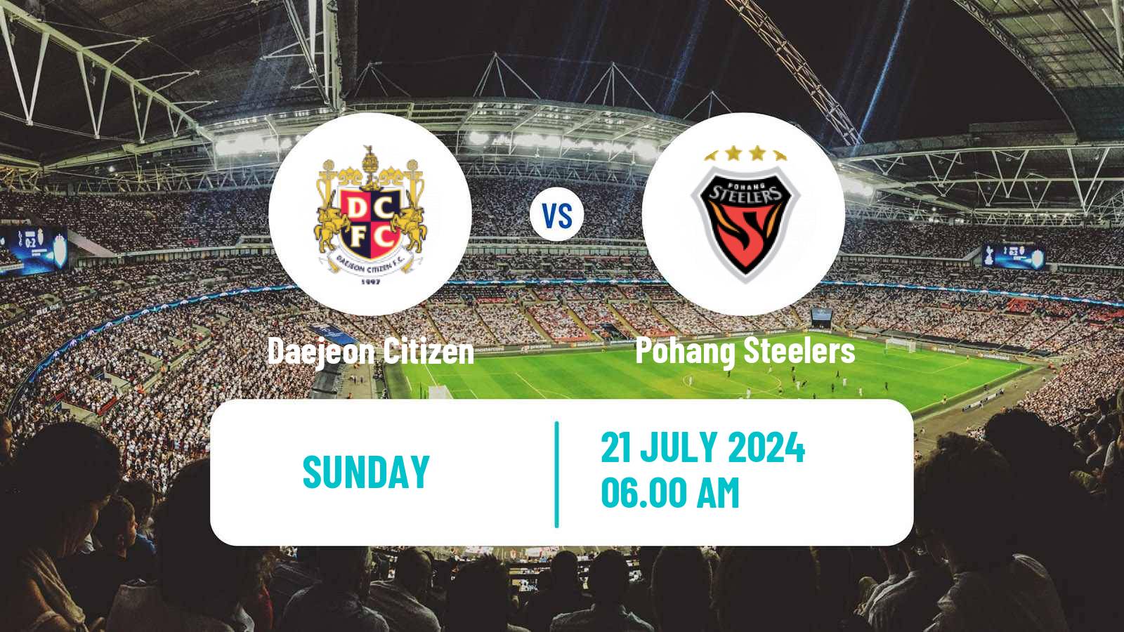 Soccer South Korean K-League 1 Daejeon Citizen - Pohang Steelers