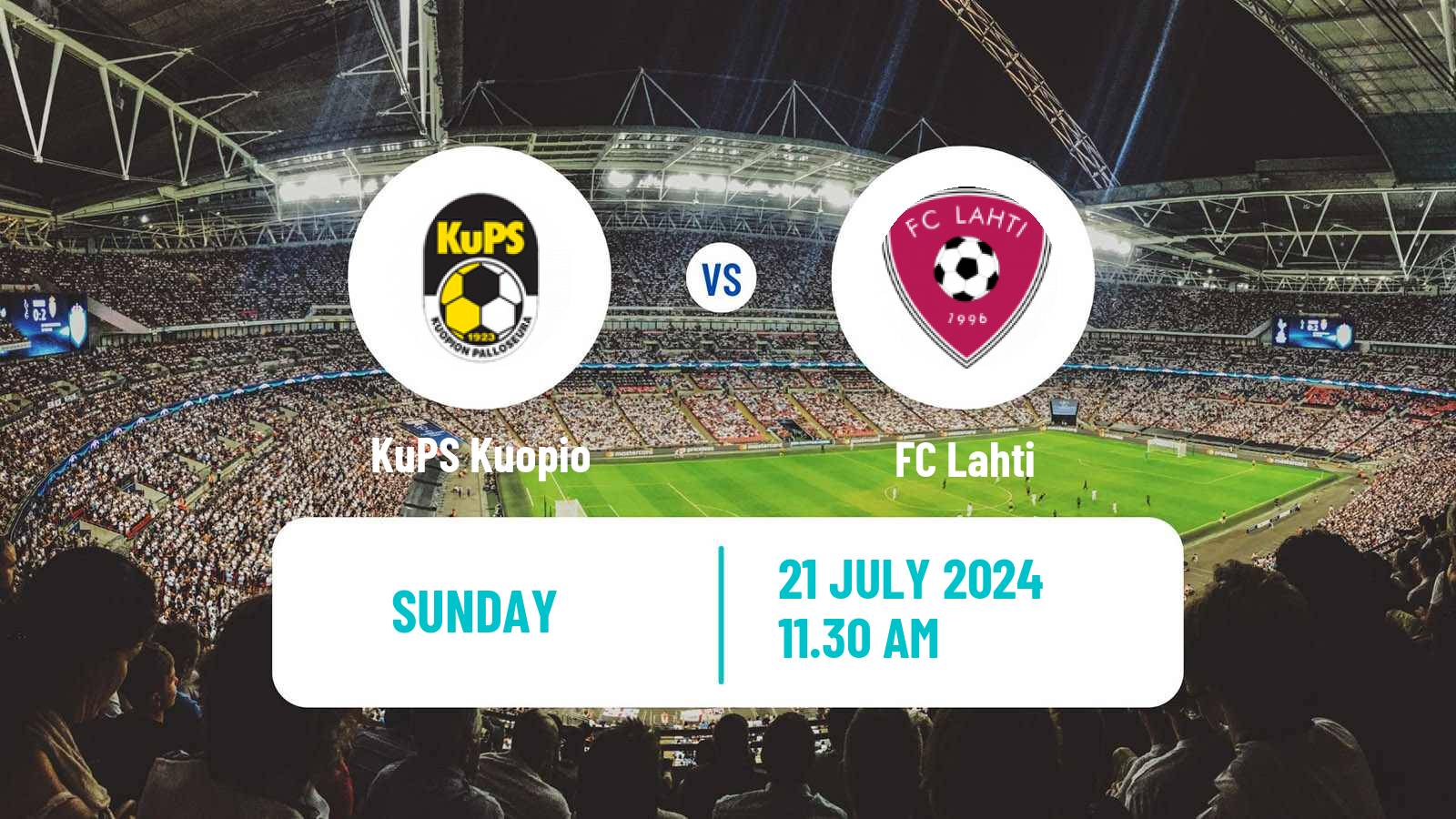 Soccer Finnish Veikkausliiga KuPS Kuopio - Lahti