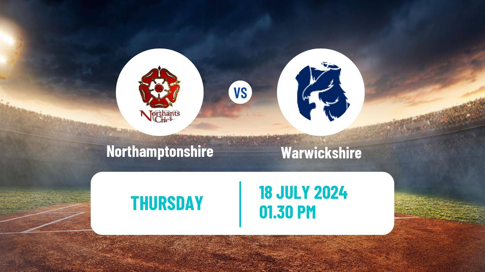 Cricket Vitality Blast Northamptonshire - Warwickshire