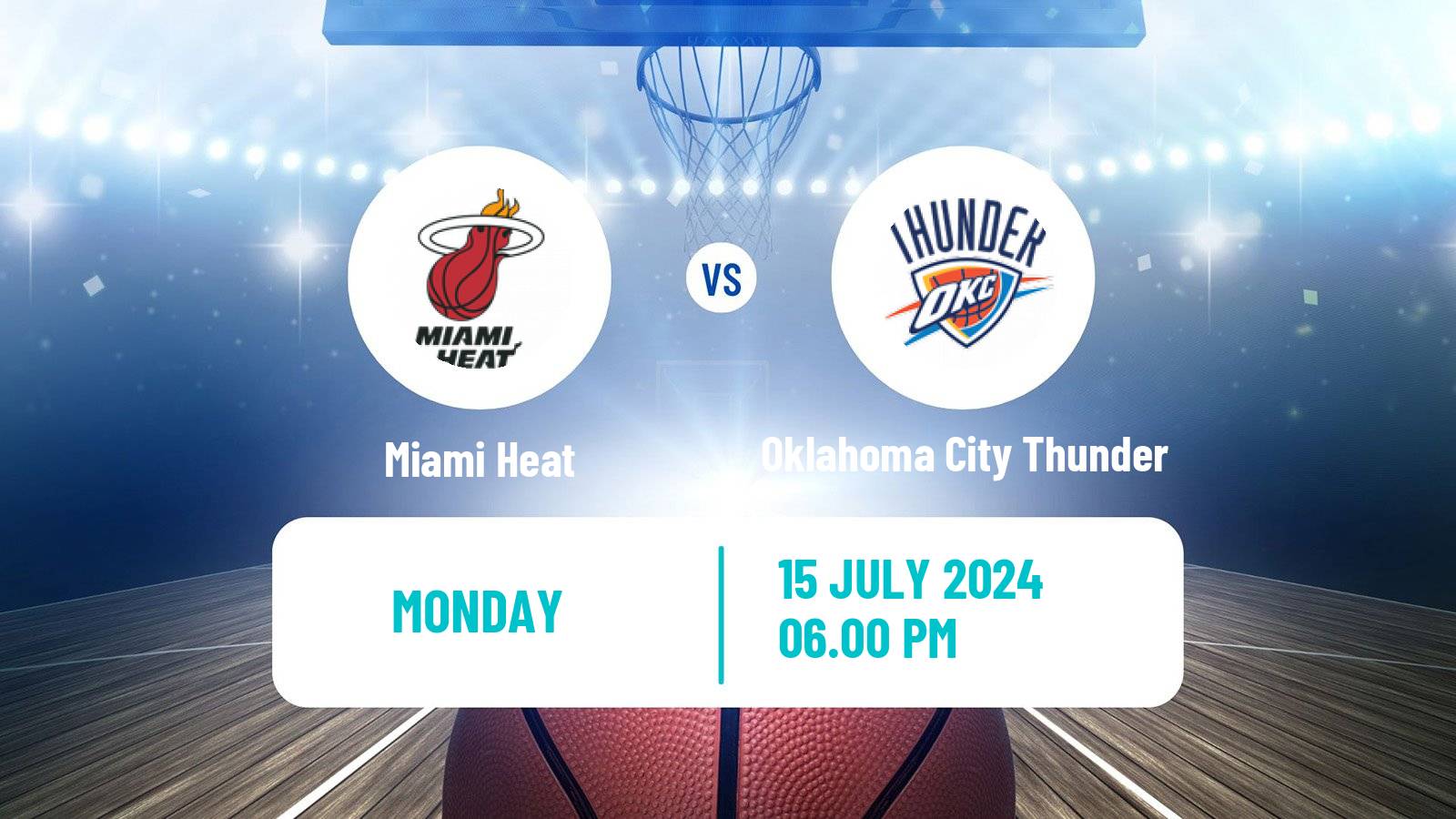 Basketball NBA Las Vegas Summer League Miami Heat - Oklahoma City Thunder